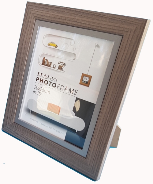 Italia 46232 4 x 6 in. & 40 mm 2 Tone Photo Frame, Dark Brown - Sm