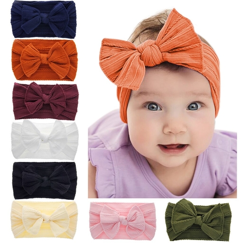 8 Pics Newborn Baby Headband Headwear Turban