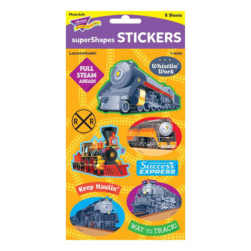 Trend Enterprises T-46360 Locomotivate Large Stickers for Grade PK Plu