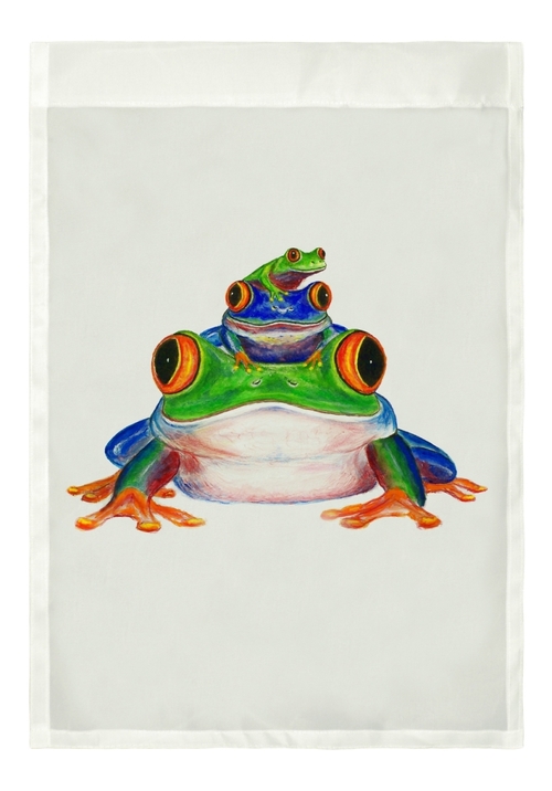 Betsy Drake FL456 Stacked Frogs Flag - 12.5 x 18 in.