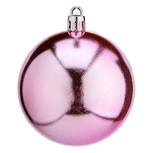 Christmas Baubles Ø 7 cm 12 Units Pink Plastic