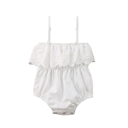 Newborn Toddler Baby Girl Off Shoulder Romper