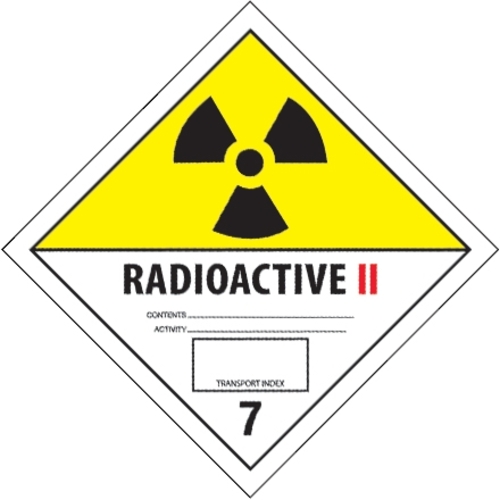 Tape Logic DL5242 4 x 4 in. - Radioactive II Labels, Black, Wh