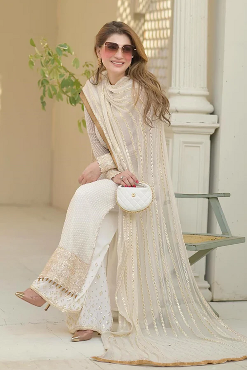 Premium Georgette Pakistani Salwar Kameez With Beautiful Embroidery