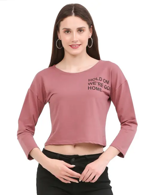 Casual Printed Women Peach T-Shirt