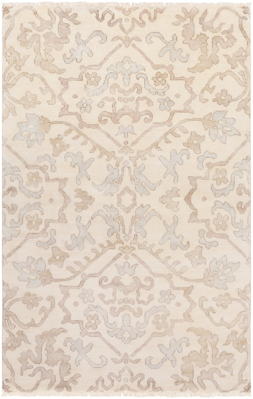 Surya HIL9040-5686 Hillcrest Area Rug - Light Gray, Camel & Taupe 