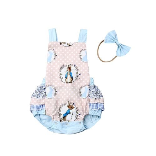 Cute Newborn Baby Girl Boys Bunny Bodysuit