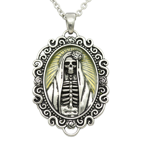 The Madonna Skull Cameo Necklace