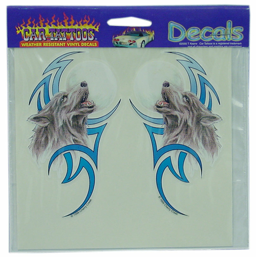 Barjan 04560081 Car Tattoos Tribal Wolf Weather Resistant Vinyl Decal