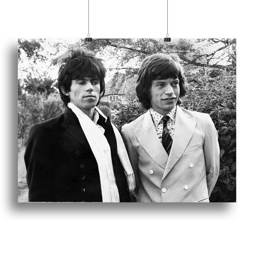 Keith Richards and Mick Jagger Canvas Print or Poster