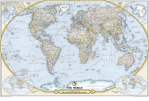 National Geographic RE01020702 NGS 125th Anniversary World Map