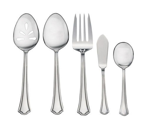Pfaltzgraff 6749592 Silver Stainless Steel Scalloped Tip Flatware Set 