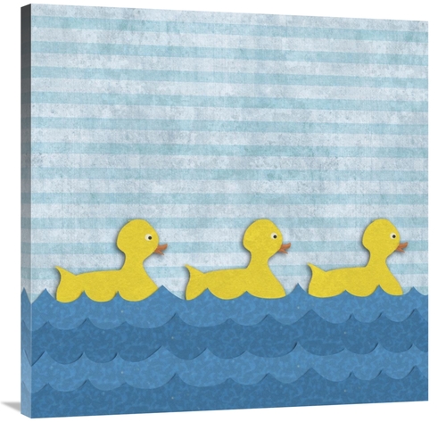 Global Gallery GCS-388519-3636-142 36 x 36 in. Ducks - Three Baby Duck