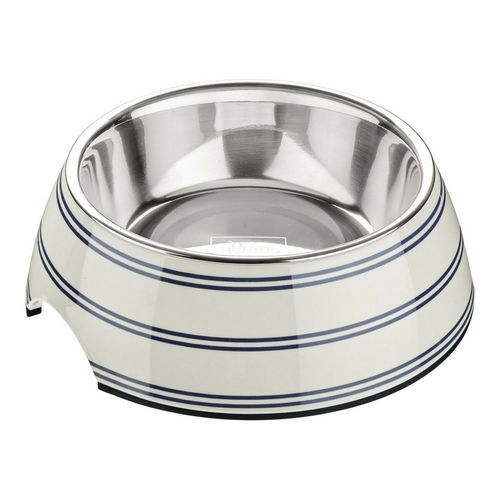 Dog Feeder Hunter SILDA Stripes Stainless steel White