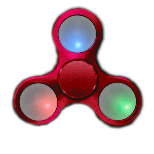 Blinkee REDMETALKALEIDSPIN Red Metallic LED EDC Fidget Spinner