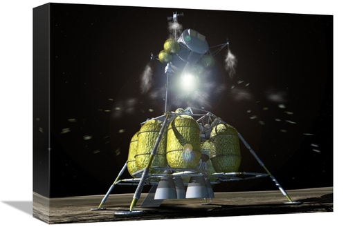 Global Gallery GCS-393577-1216-142 12 x 16 in. Launch of Lunar Surface