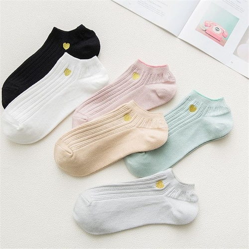 Spring Summer  Heart Love Women Cotton Socks