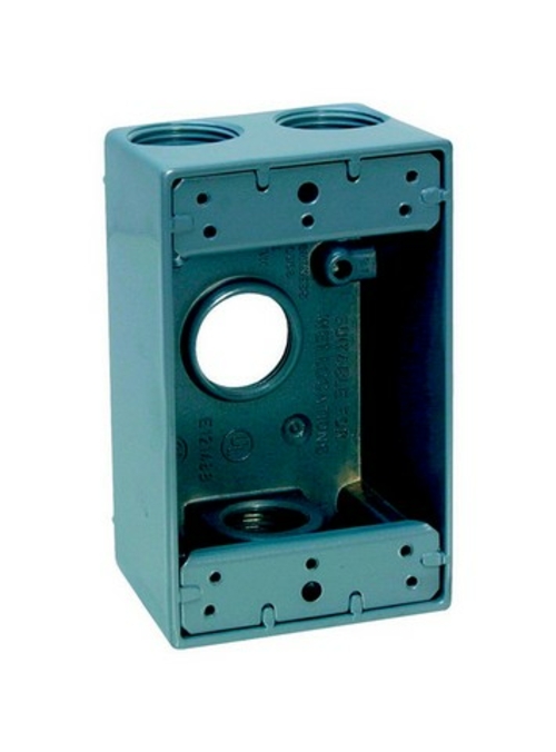 Sigma 14253 Gray 1 Gang Outlet Box