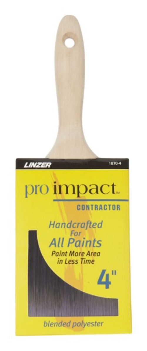 Linzer 1870PIC0400 Pro Impact Contractor Paint Brush  4 in.
