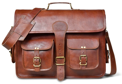 Leather Messenger Bag for Men - Laptop Bag