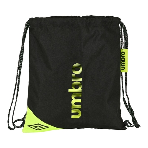 Backpack with Strings Umbro Essentials Black Lime (35 x 40 x 1 cm)