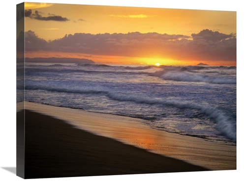 Global Gallery GCS-396141-2024-142 20 x 24 in. Sunset Over Polihale Be