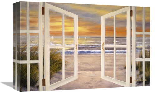 Global Gallery GCS-393941-1218-142 12 x 18 in. Sunset Beach Art Print 