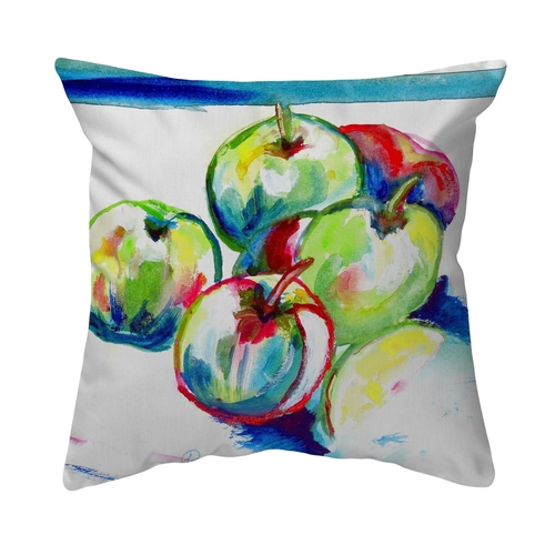 Betsy Drake NC814 18 x 18 in. Green Apples No Cord Pillow