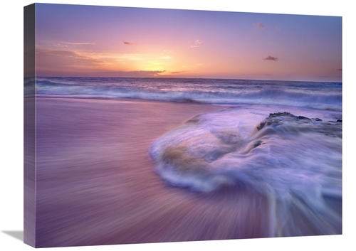 Global Gallery GCS-396025-1824-142 18 x 24 in. Sandy Beach at Sunset&#