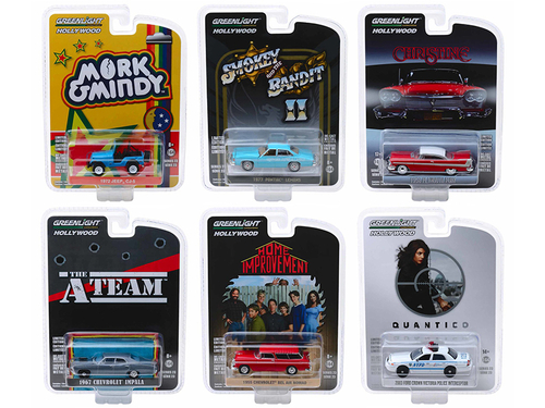 \Hollywood Series\" Set of 6 Cars Release 23 1/64 Diecast Models by