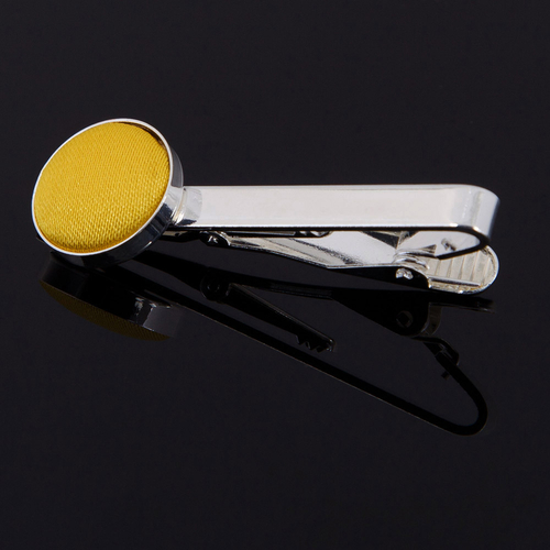 Plain Satin Tie Clip - Marigold