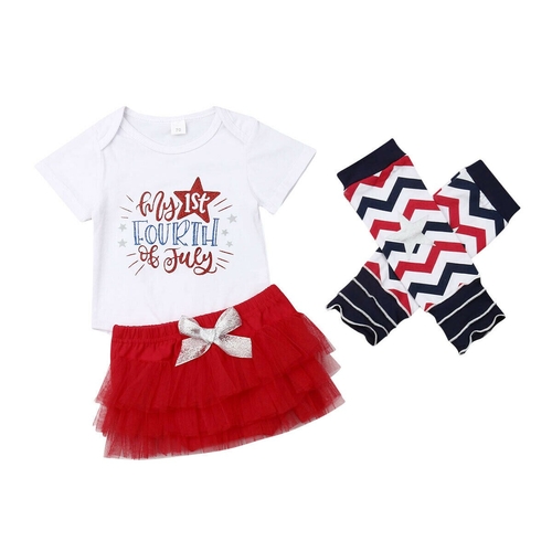 Toddler Baby Girls Independence Day Clothes Sets