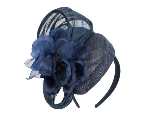 Astonishing navy pillbox racing fascinator