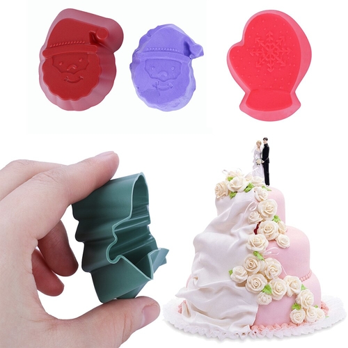 6pcs Silicone Sugarcraft Fondant Christmas Gloves