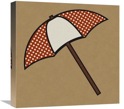 Global Gallery GCS-454907-1818-142 18 x 18 in. Summer Fun - Umbrella A