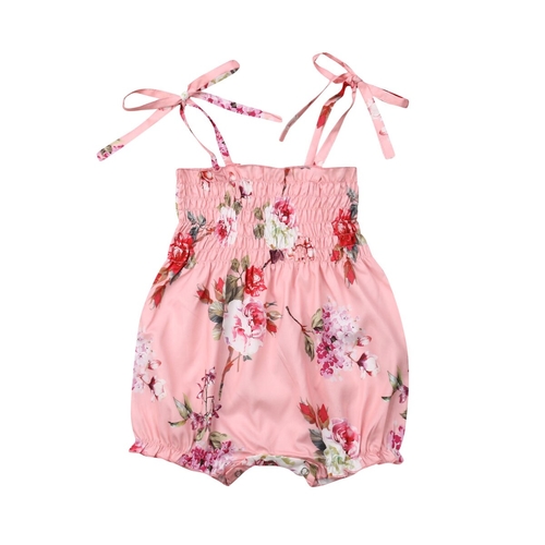 0 3T Baby Summer Off shoulder Spaghetti Floral