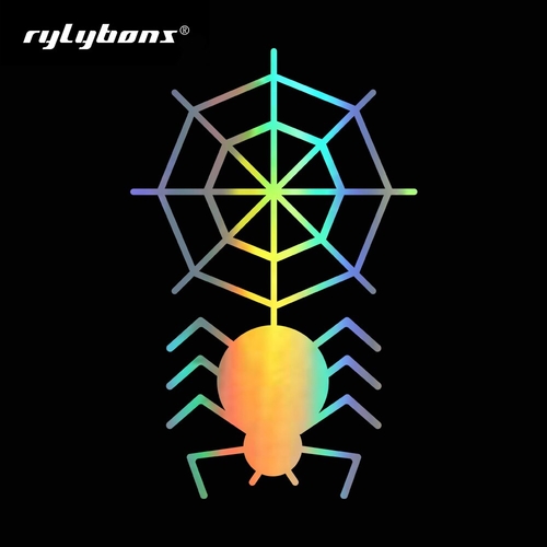 9*14cm Funny Cartoon Personality SPIDER WEB Window