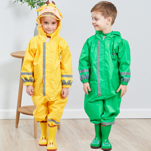 Hooded Kids Raincoat High Visibility Reflective