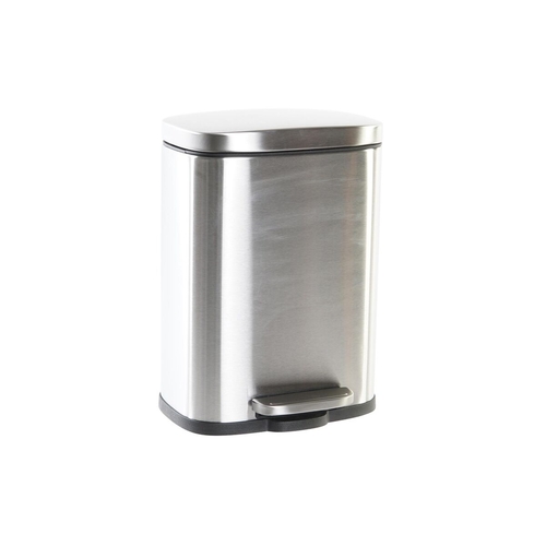 Rubbish Bin DKD Home Decor 21,5 x 18,5 x 30 cm Silver Stainless steel