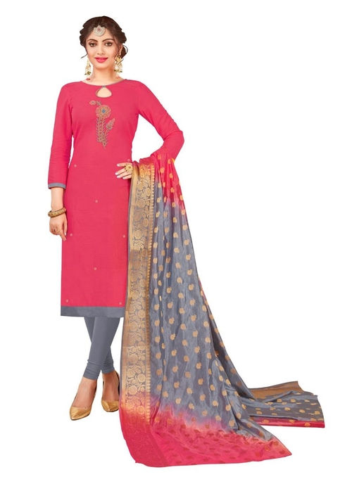 Generic Women's South Slub Cotton Salwar Material