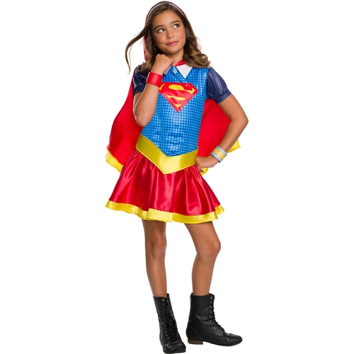 Rubies 278912 Halloween Dc Super Hero Girls Supergirl Hoodie Dress - L