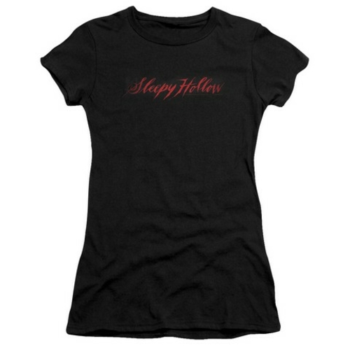 Trevco Sleepy Hollow-Logo Short Sleeve Junior Sheer Tee, Black - L