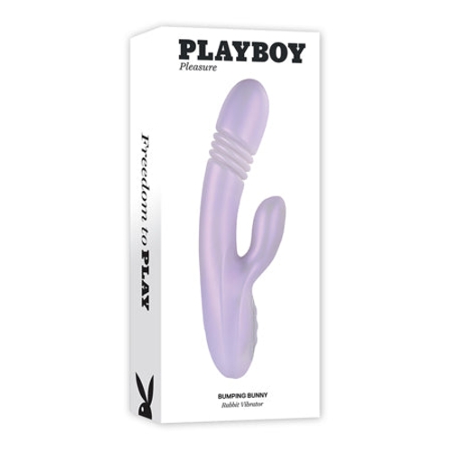 Playboy Bumping Bunny Rechargeable Thrusting Warming Silicone Dual