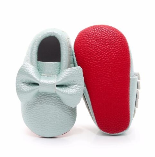 Red bottom Newborn Baby Moccasins Soft PU leather