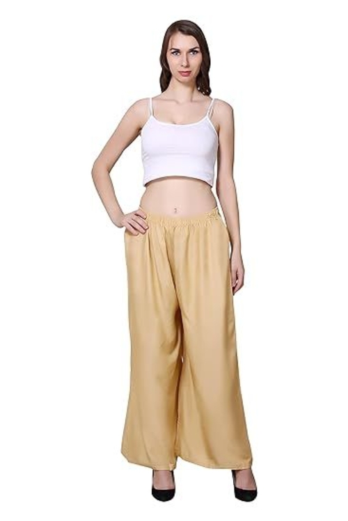 Straight Wide Leg Comfortable Palazzo Trouser Pants For Women Parallel