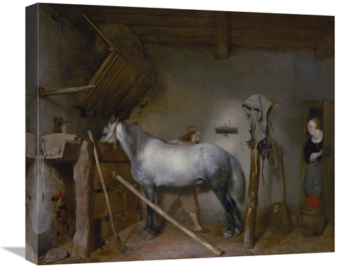 Global Gallery GCS-459880-22-142 22 in. Horse Stable Art Print - Gerar