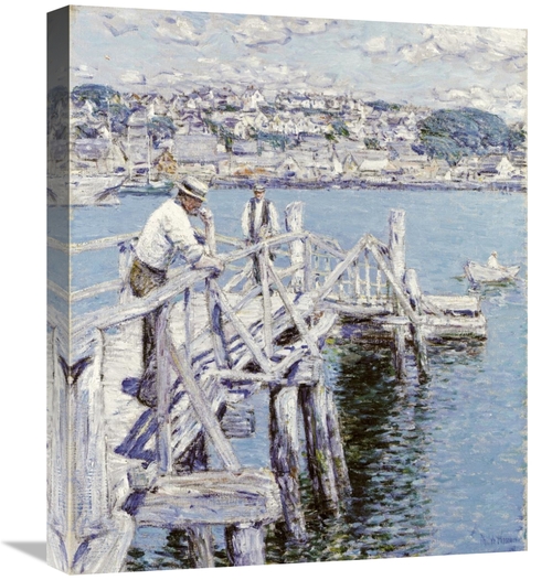 Global Gallery GCS-268064-22-142 22 in. Dock Scene, Gloucester Art