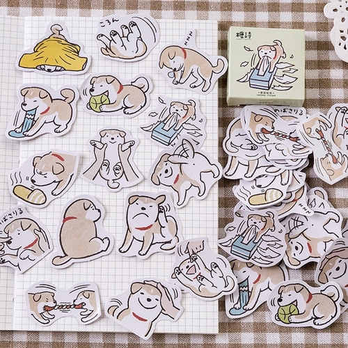 45PCS/PACK Cute Shiba Inu Sticker Diary