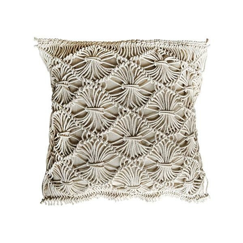 Lulu Macrame Fringe Cushion With Fill