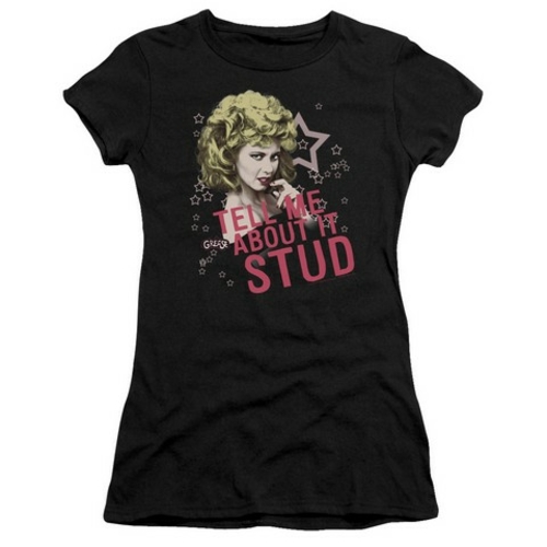 Trevco Grease-Tell Me About It Stud Short Sleeve Junior Sheer Tee,